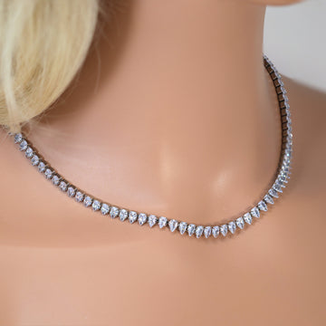 Swarovski Crystal Dainty Elegant Necklace set, Gift for her, Bridesmaid Proposal, Valentines